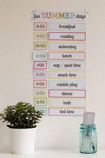 家庭时间计划表